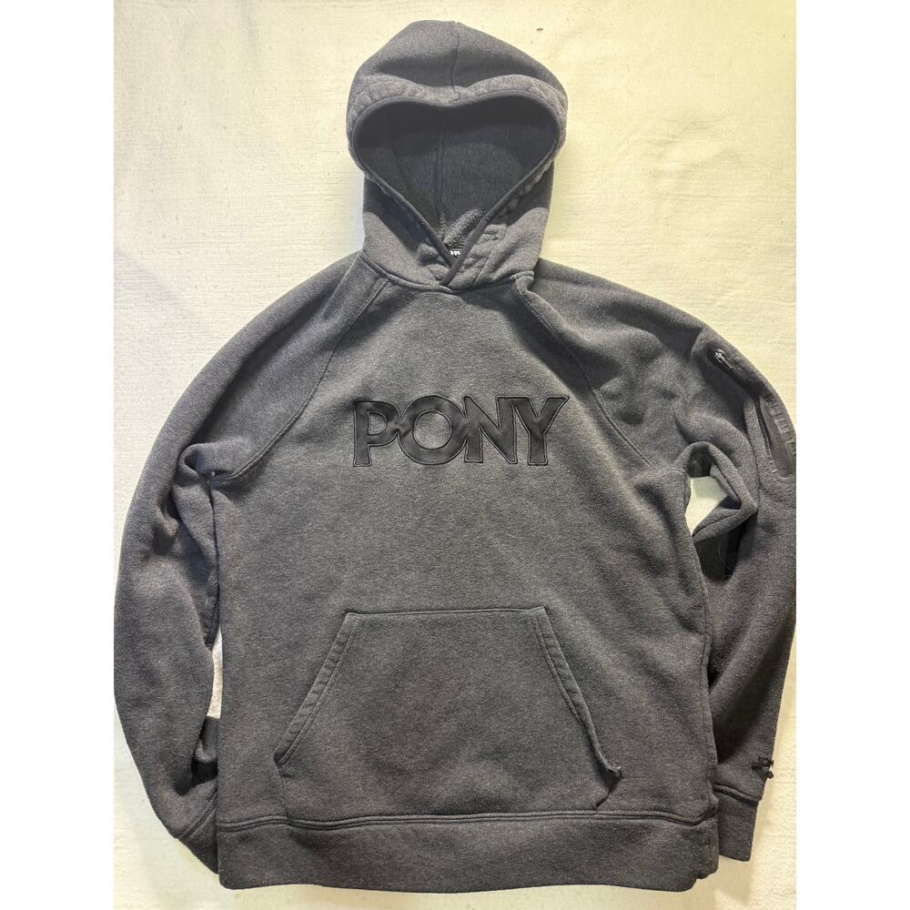 PONY Embossed Block Logo Pullover Hoodie (Size Medium)